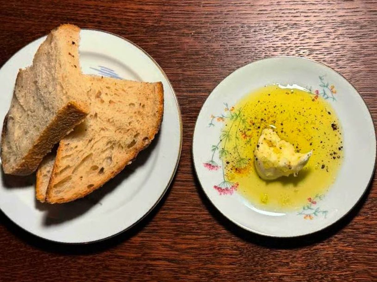 Bread and fat — virgin sunflower oil, cultured butter, salt