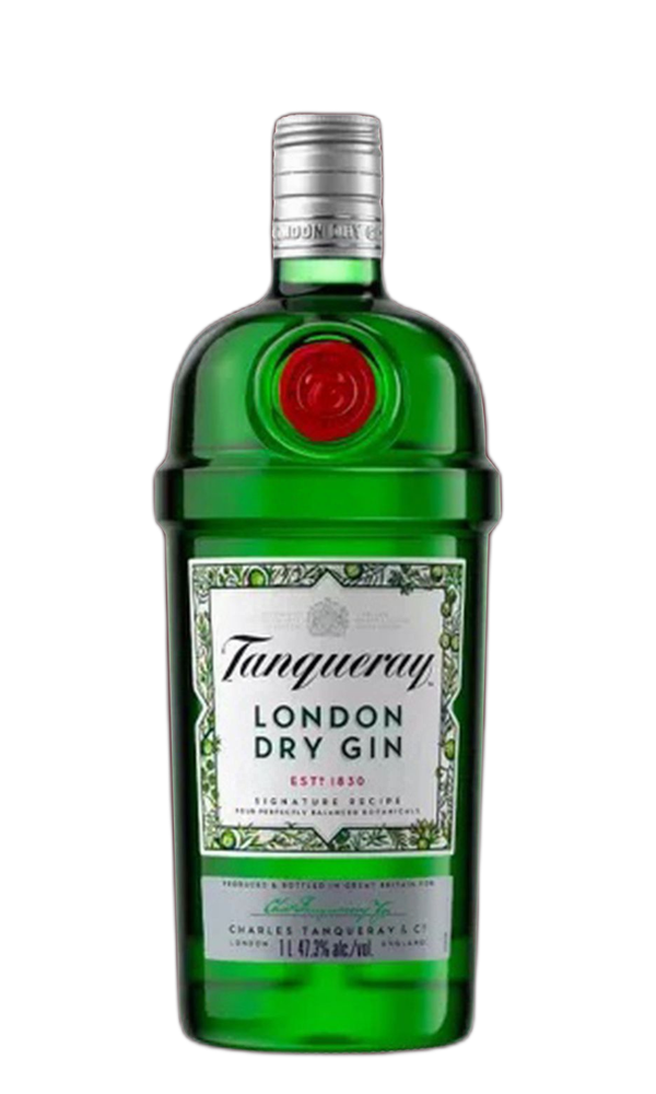 Label of Tanqueray London Dry